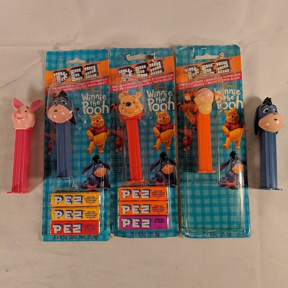 Pez Candy Dispensers Disney Winnie The Pooh Set of 5 Piglet Eeyore Tigger NEW